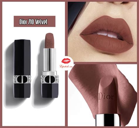 Dior Rouge Lipstick Deep Beige Nude 710 Saint Honore Velvet 